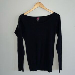2B Bebe Black Knit Top